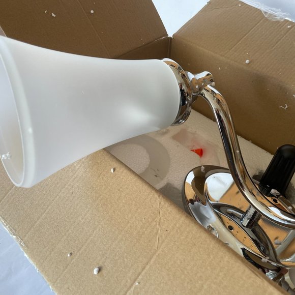 Moen YB2862CH 2-Light Dual Mount Bathroom Vanity Fixture Frosted Glass - Picture 6 of 6